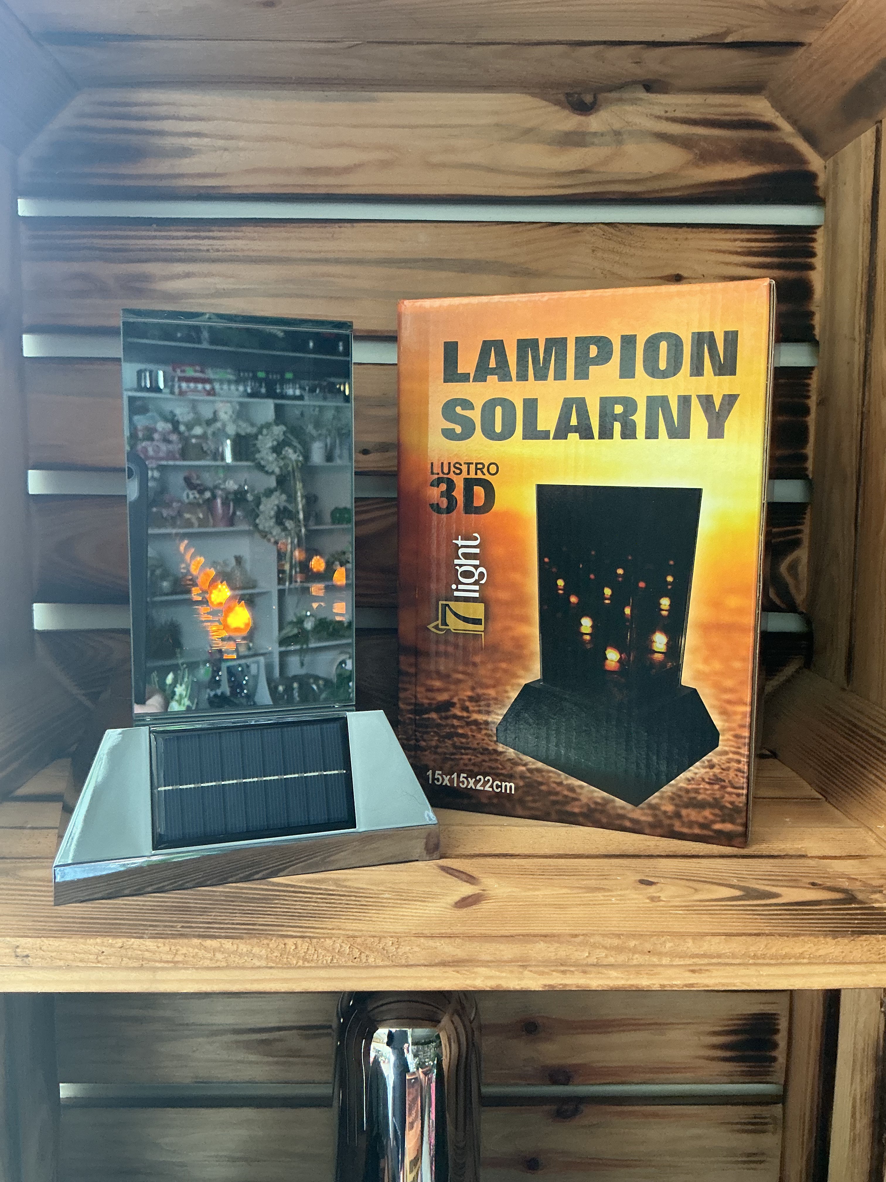 Lampion lustrzany 3d srebro