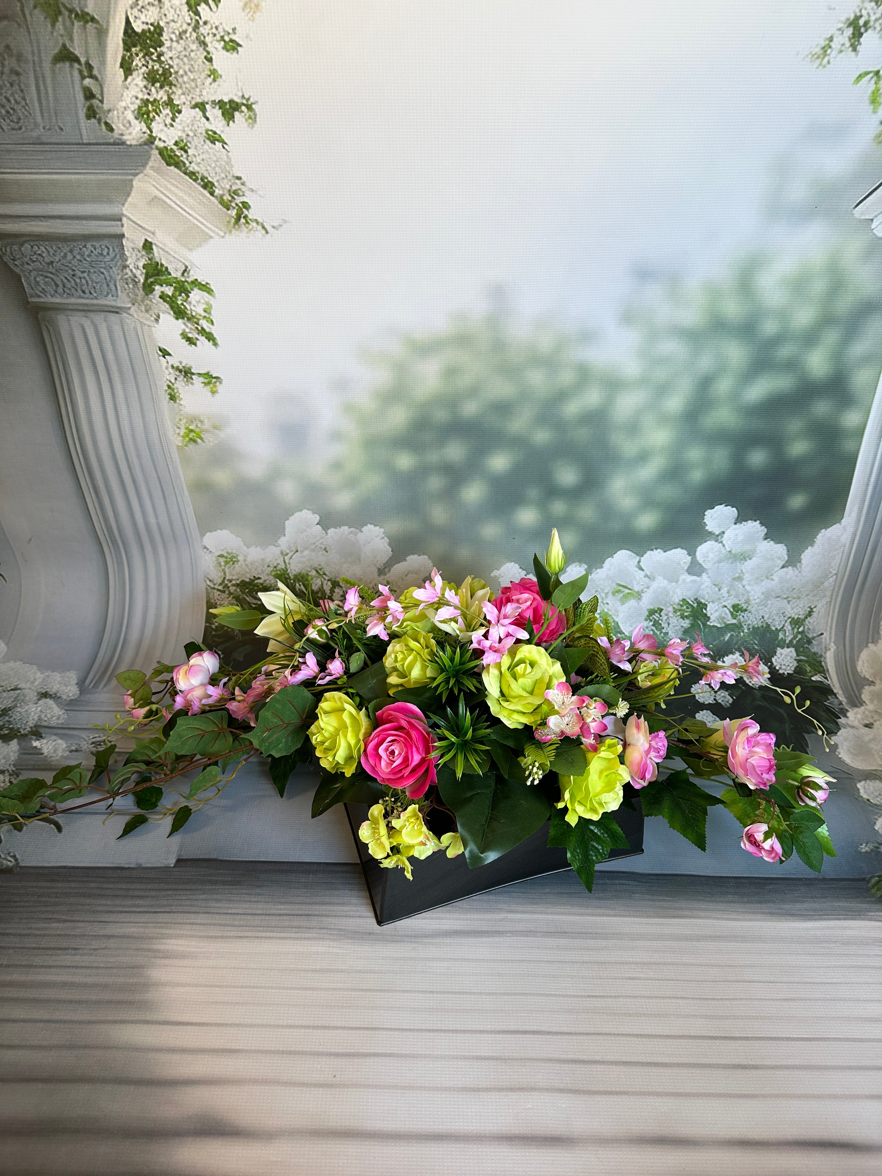 Kompozycja florystyczna na płytę