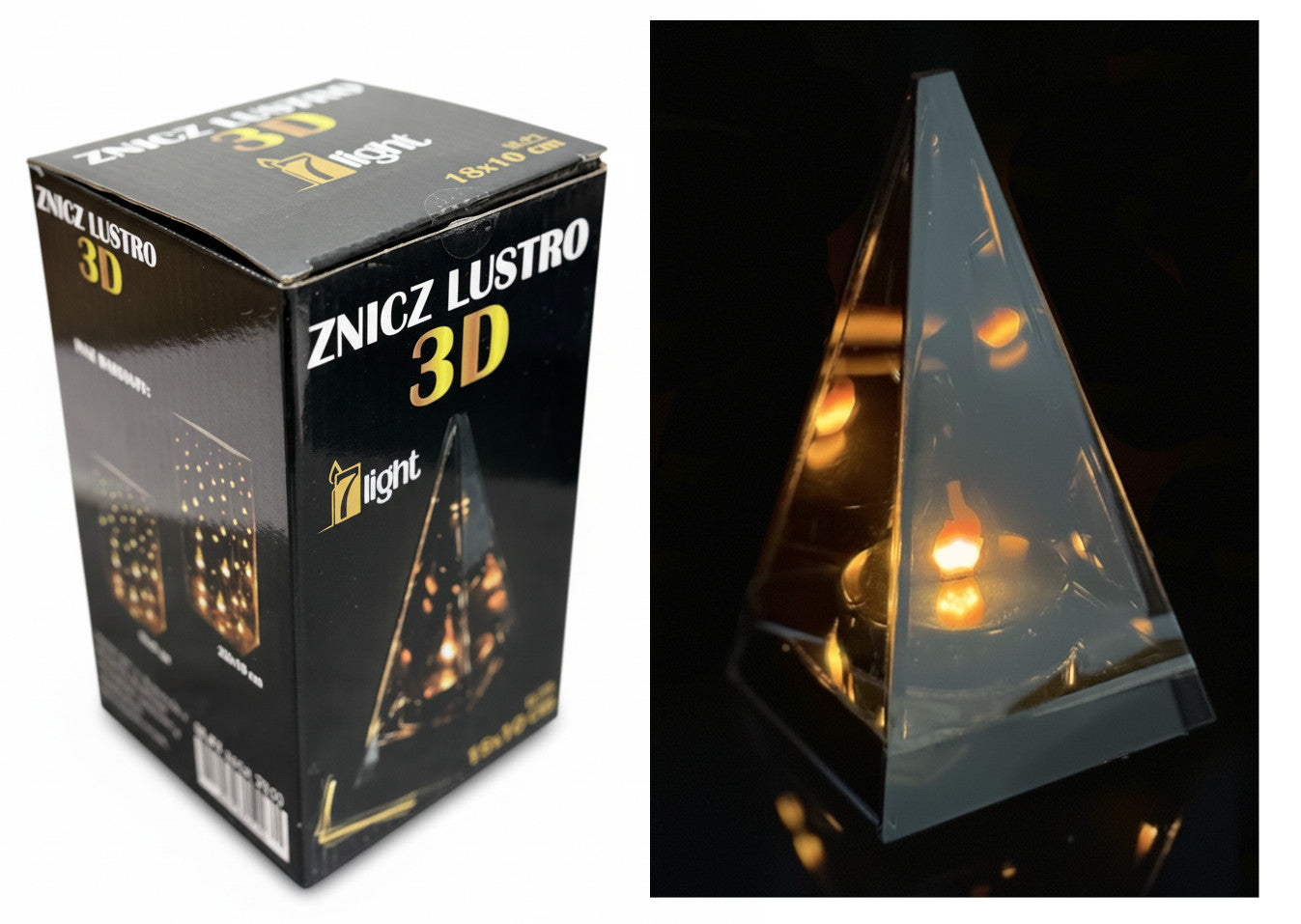 Lampion solarny stożek 3d